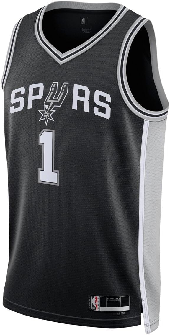 Victor Wembanyama San Antonio Spurs NBA Kids Youth 8-20 Black Icon Edition Swingman Jersey