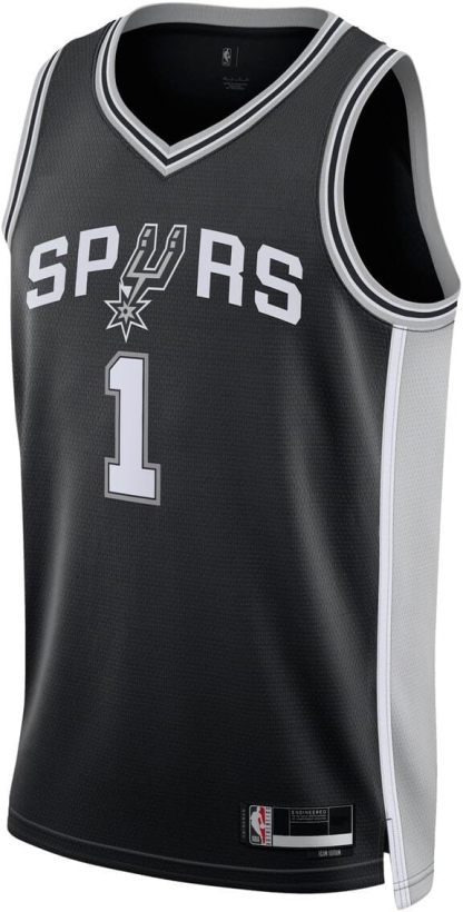 Victor Wembanyama San Antonio Spurs NBA Kids Youth 8-20 Black Icon Edition Swingman Jersey
