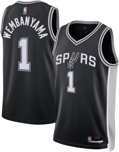 Victor Wembanyama San Antonio Spurs NBA Kids Youth 8-20 Black Icon Edition Swingman Jersey