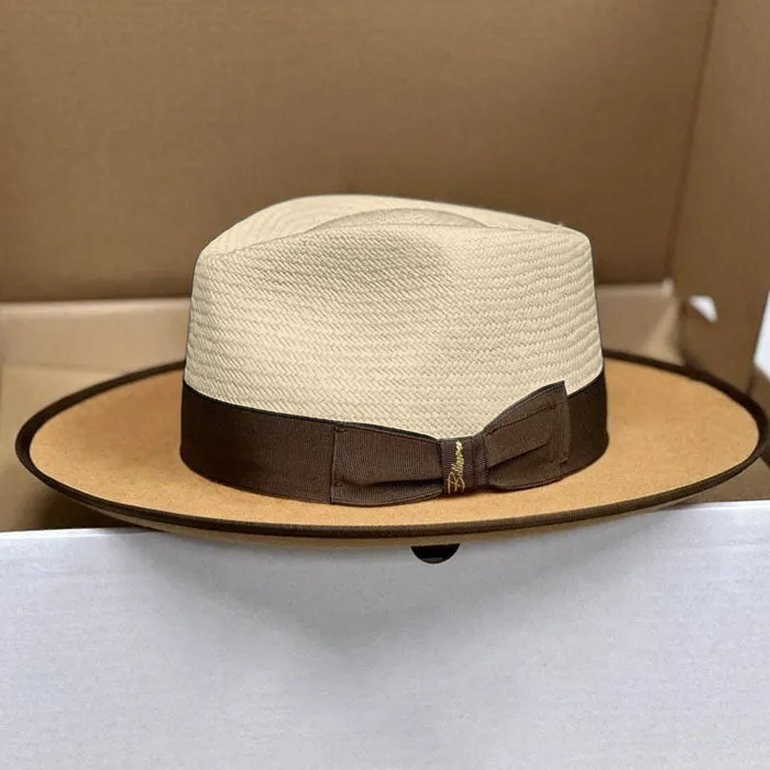 Exclusive Panama and Felt Two Tone Fox-Beige(Camel)