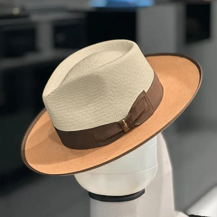 Exclusive Panama and Felt Two Tone Fox-Beige(Camel)