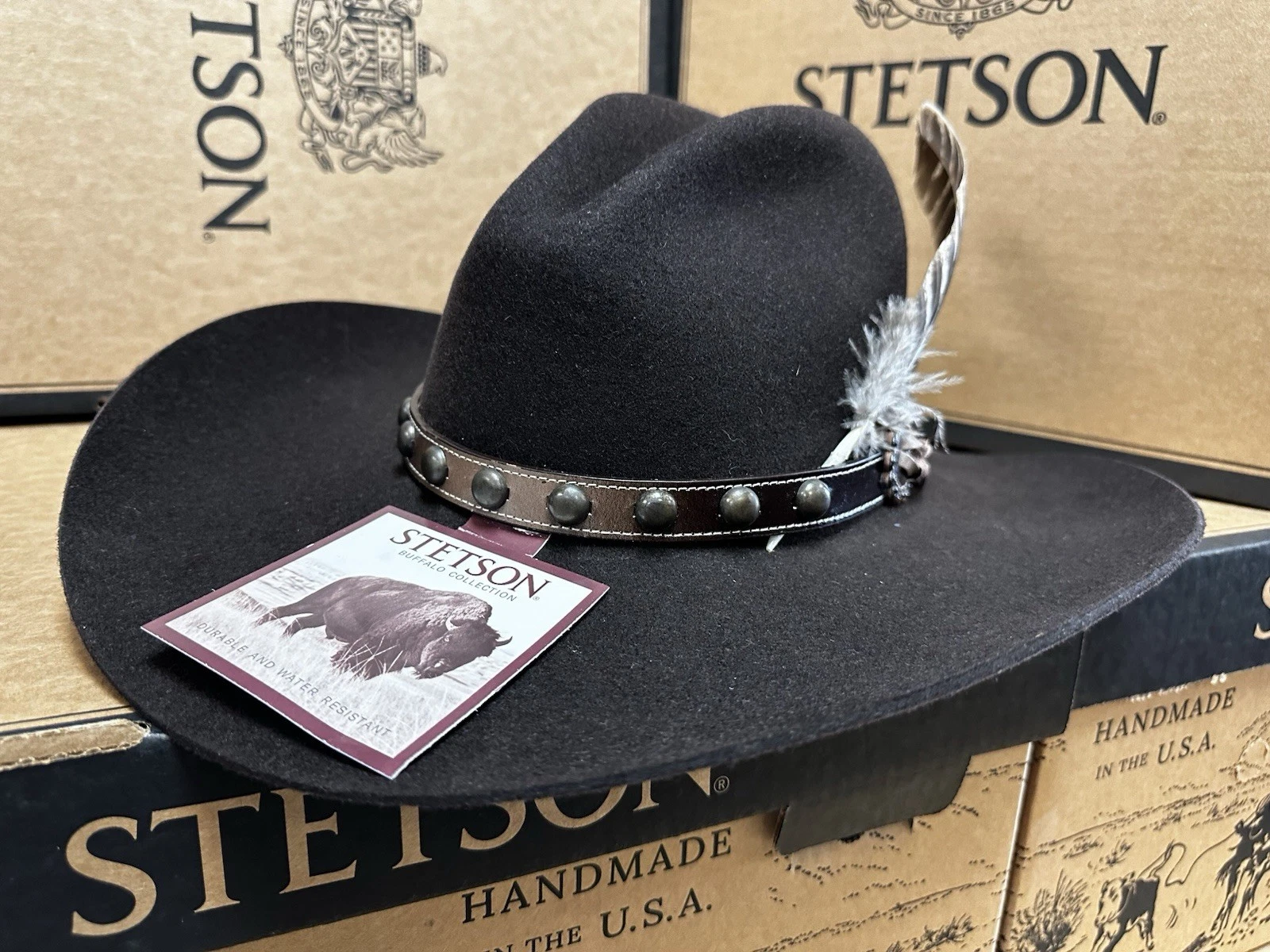 4X Broken Bow Buffalo Felt Chocolate Cowboy Hat