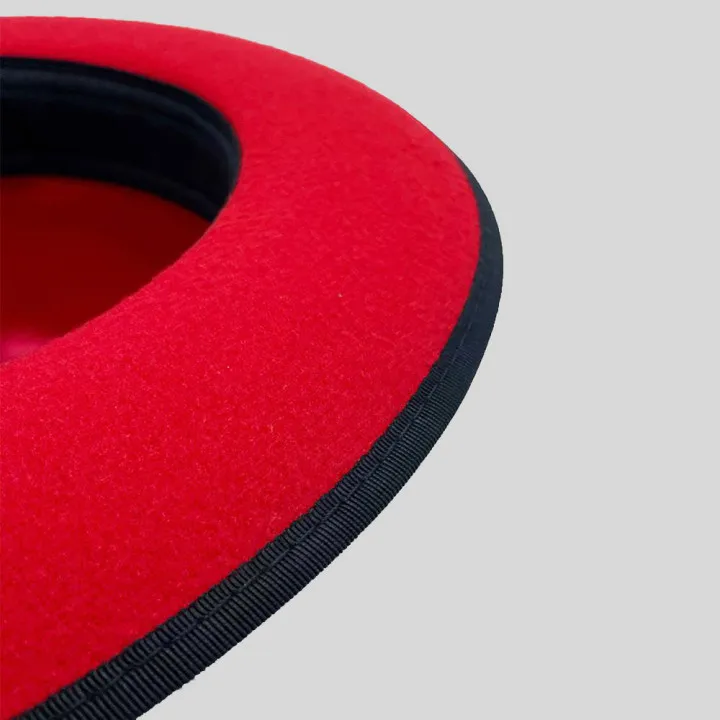 Geoffery Fedora Hat – Black/Red