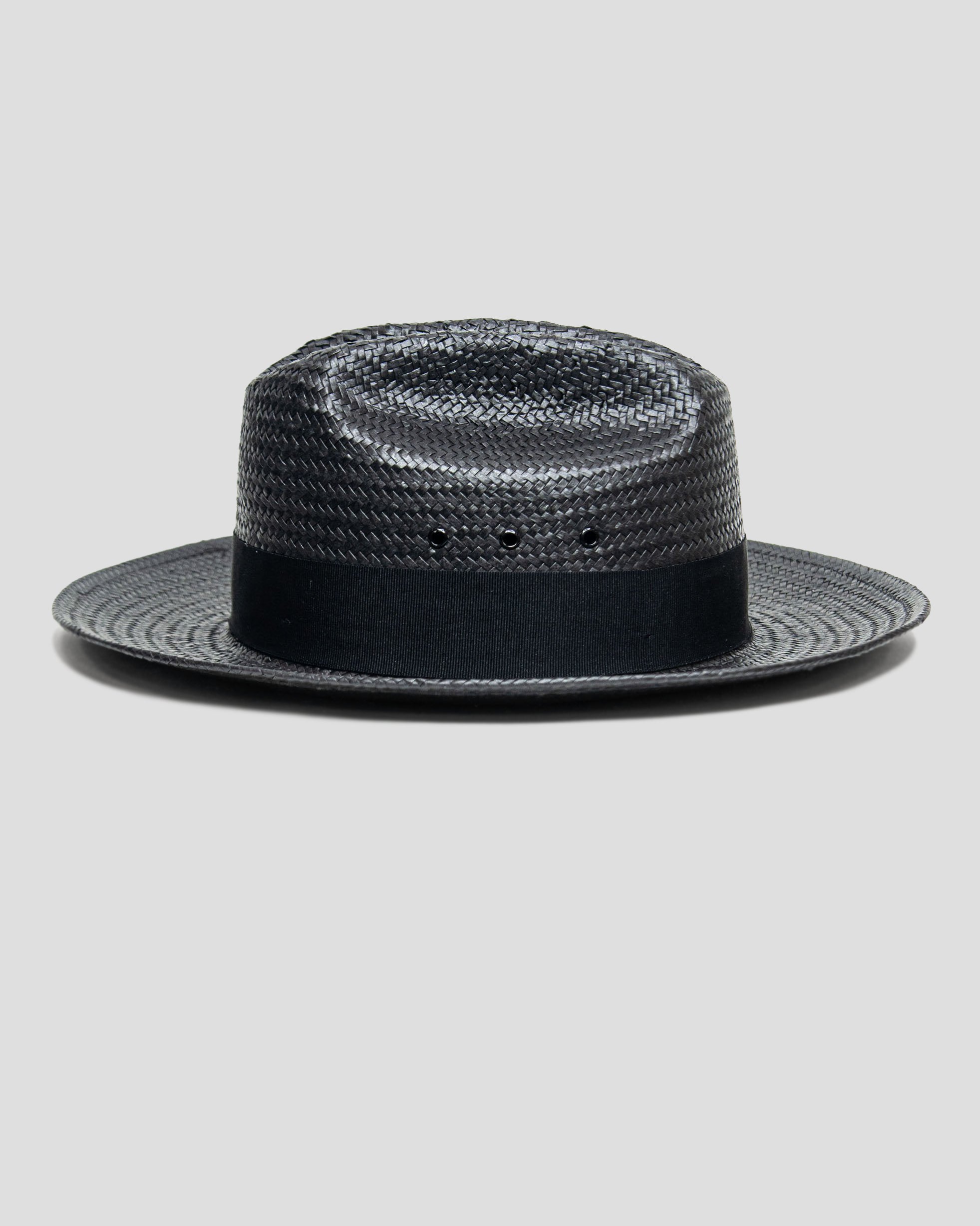 Miller Ranch Straw Fedora Hat - Ebony