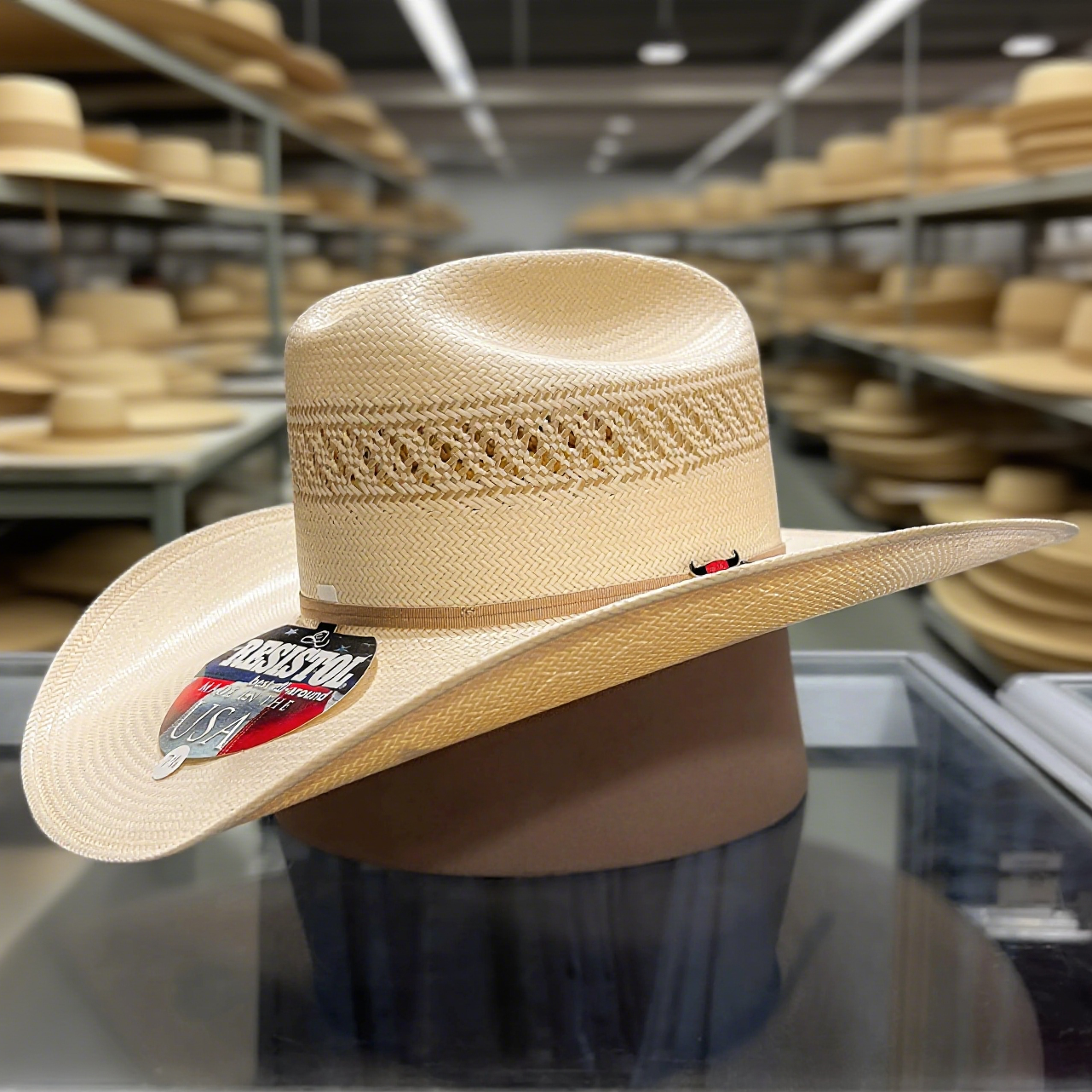 Resistol Men's 20X Wildfire Straw Hat, Natural Tan