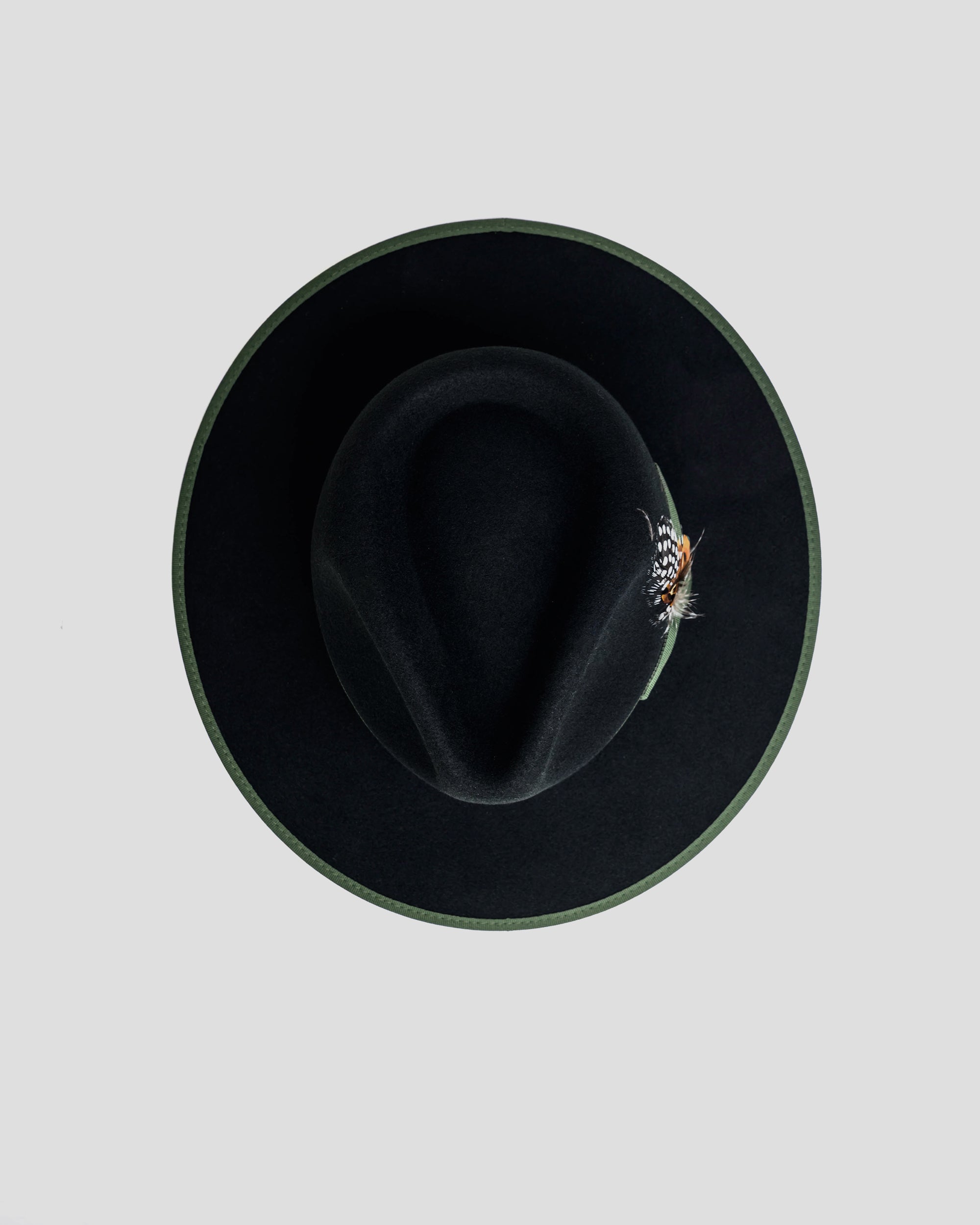 SG Ferguson Fedora Hat - Black + Green