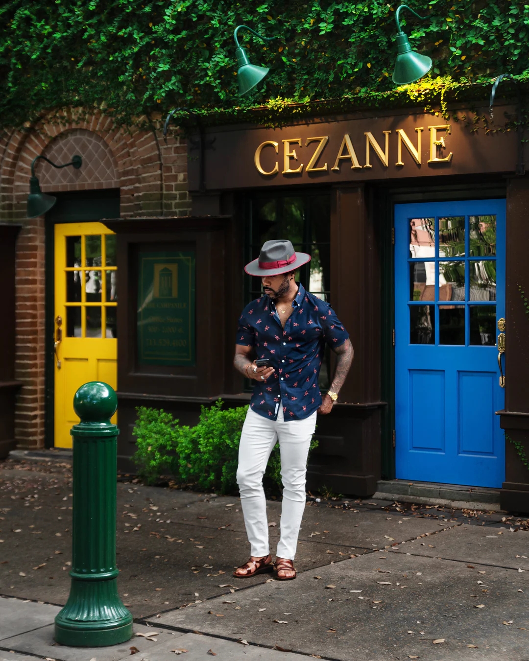 Ferguson Fedora Hat - Slate + Burgundy