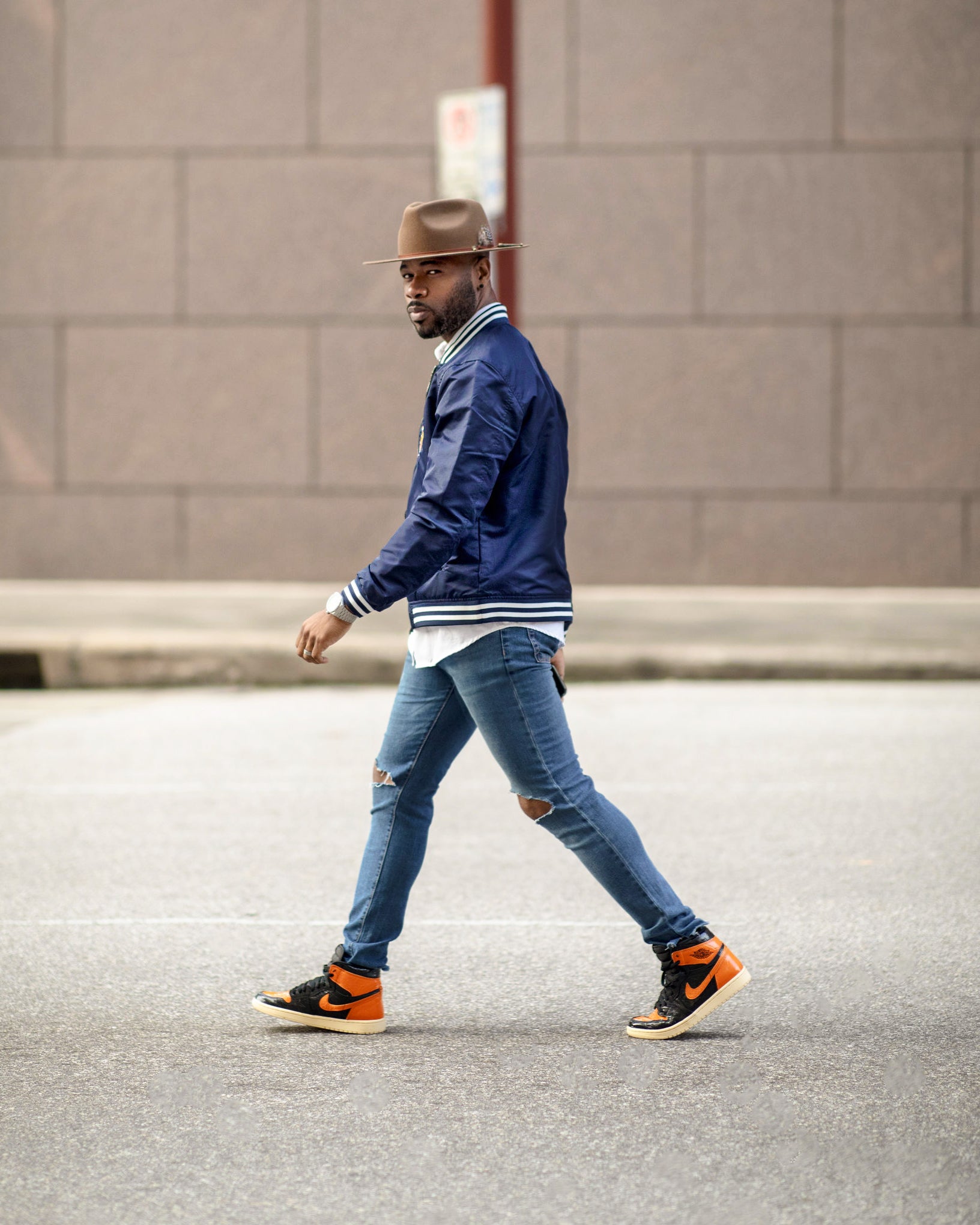 Lone Star Fedora Hat - Walnut