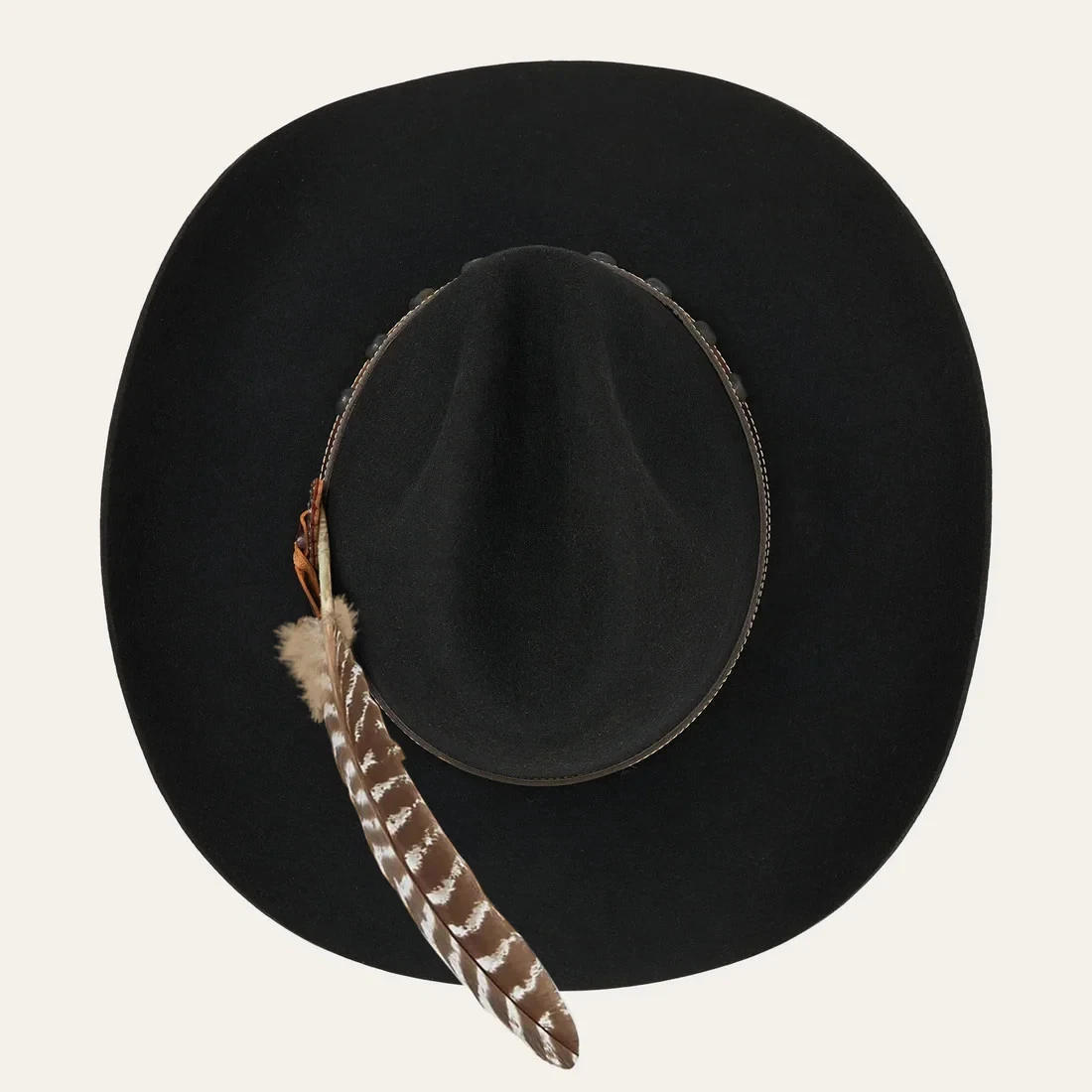 4X Broken Bow Buffalo Felt Cowboy Hat Black
