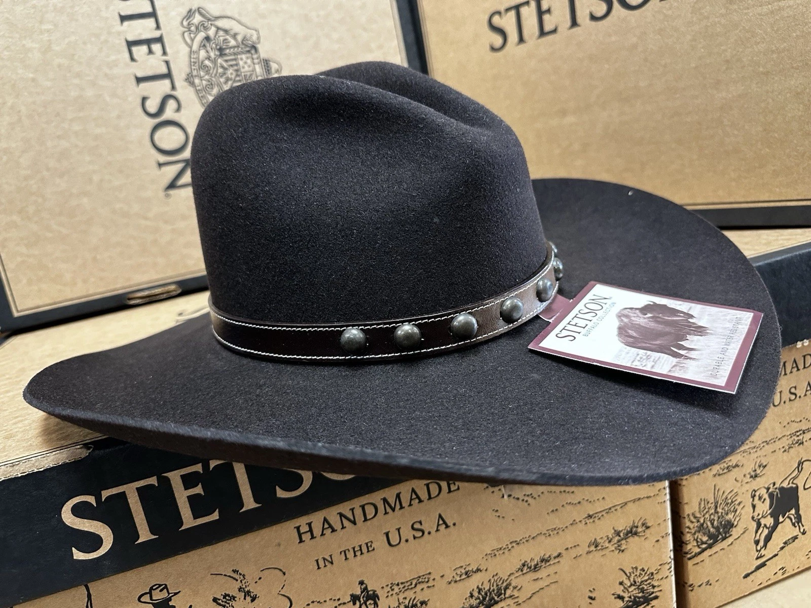 4X Broken Bow Buffalo Felt Chocolate Cowboy Hat