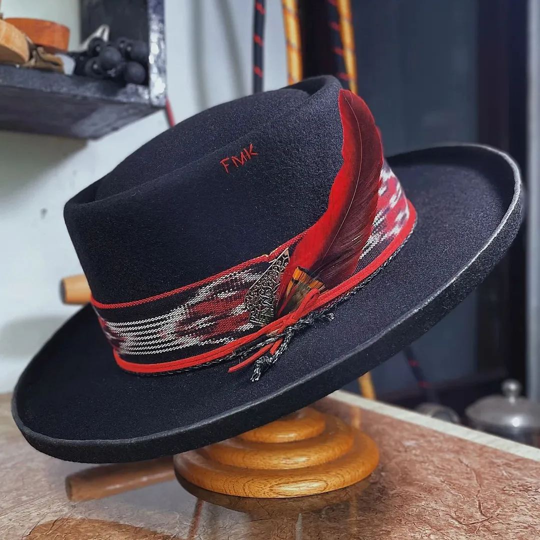 WIDE BRIM PORKPIE HAT