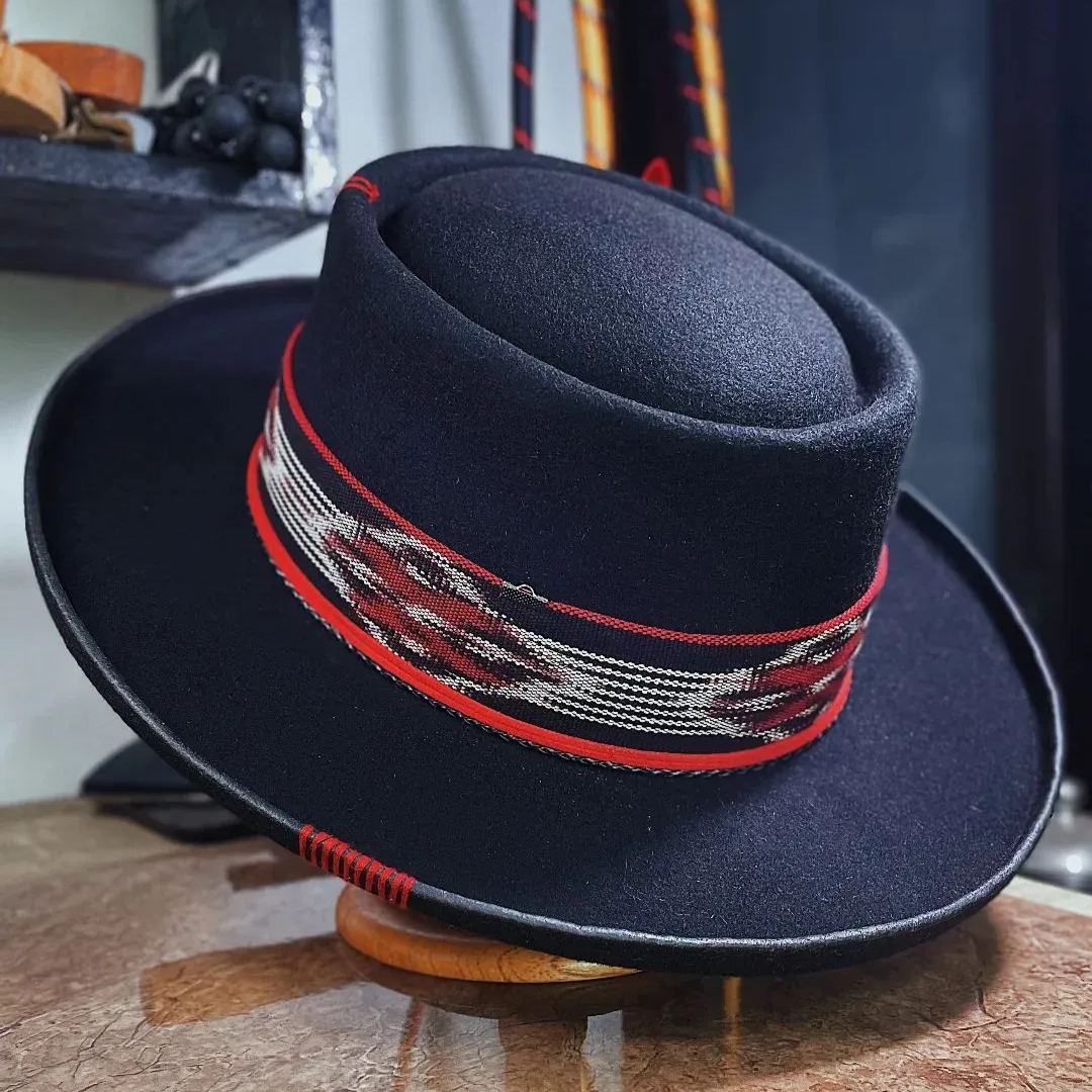 WIDE BRIM PORKPIE HAT