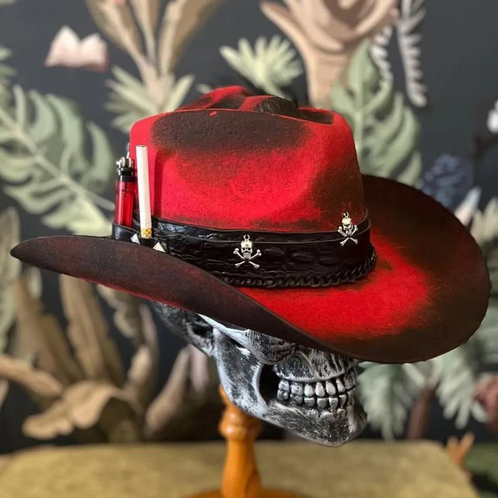 Red Skull Hat