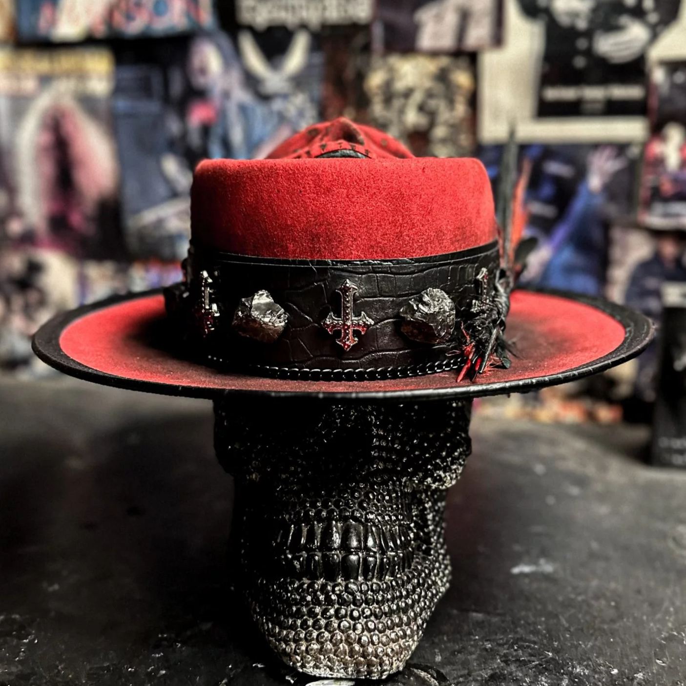 Skull Crown In Dark Red