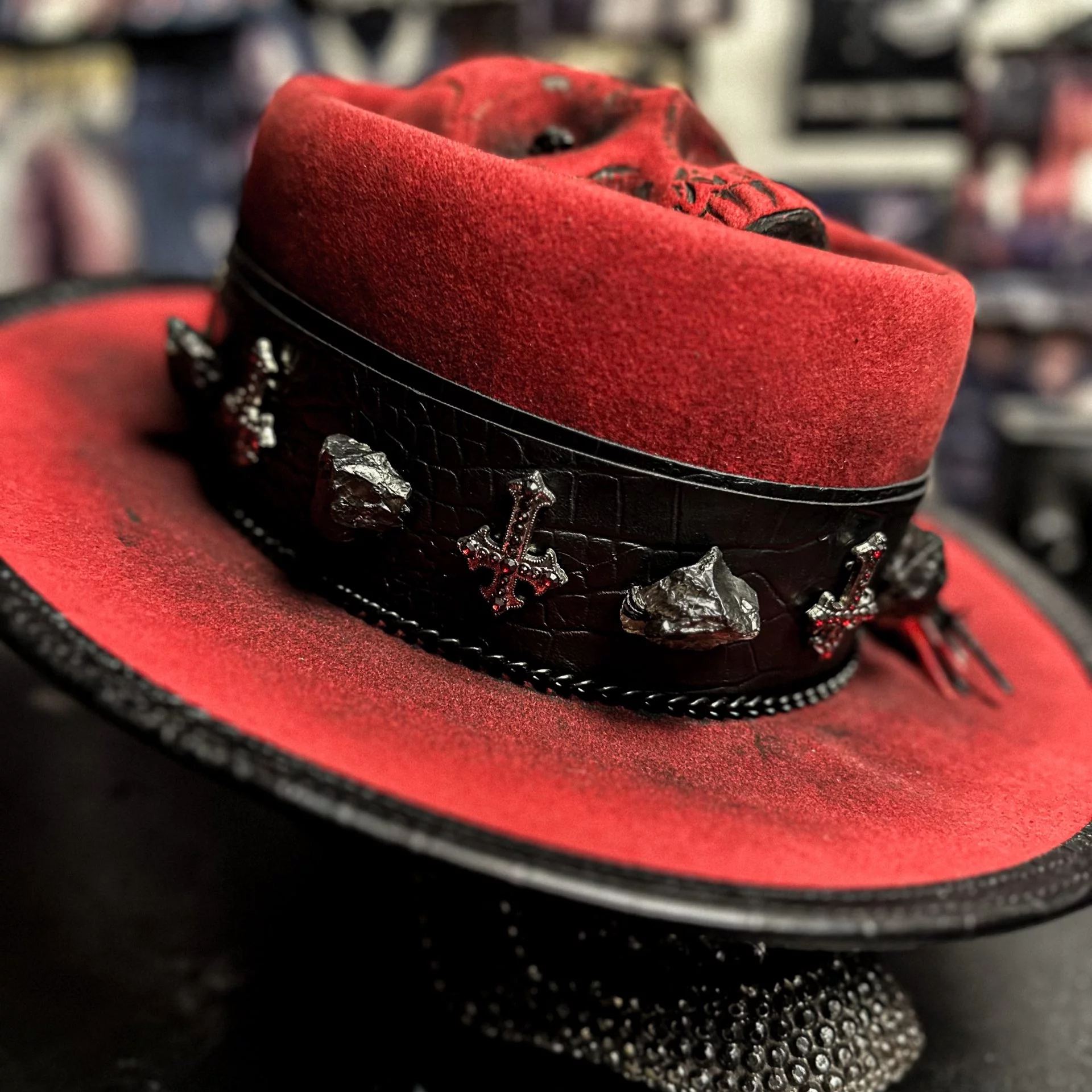 Skull Crown In Dark Red