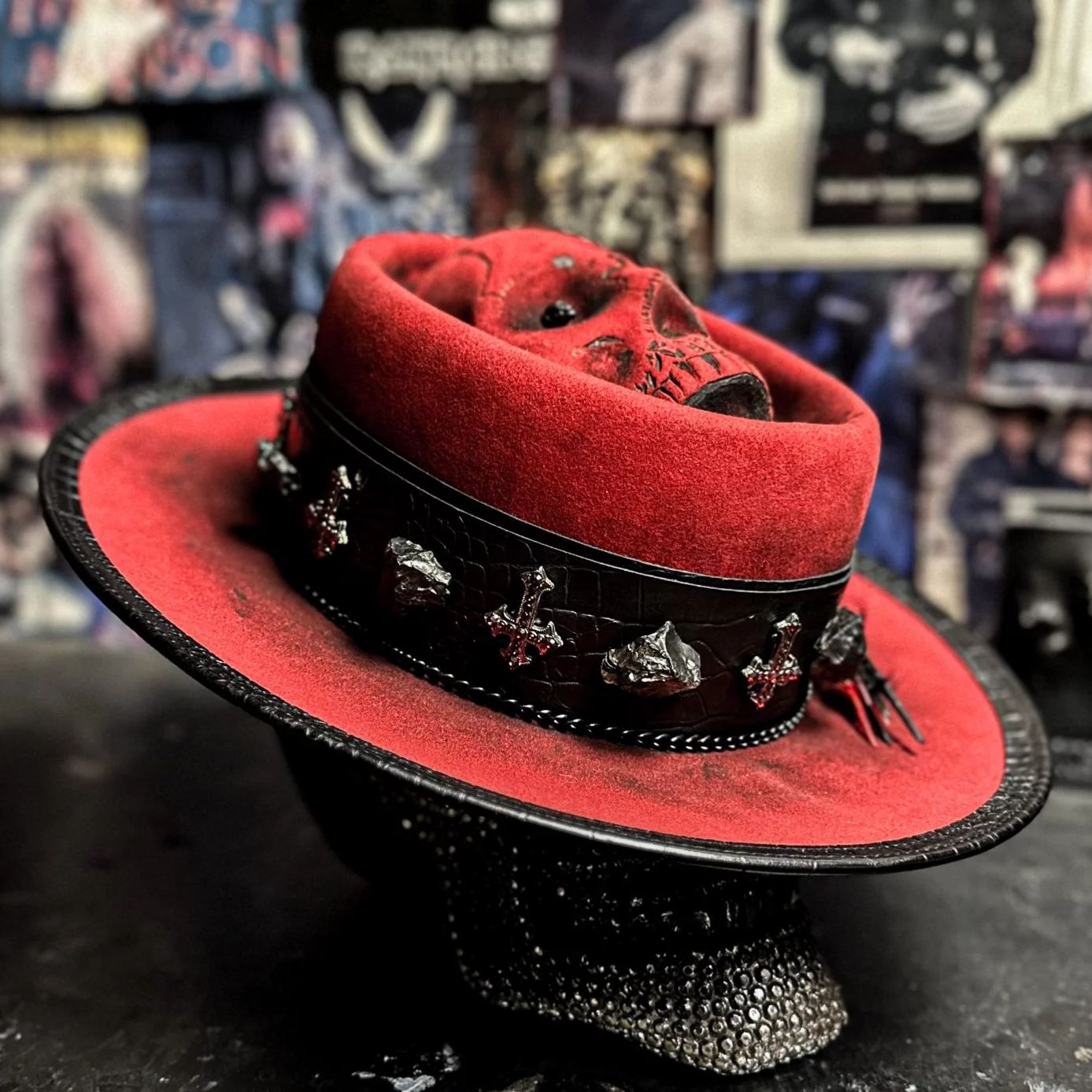 Skull Crown In Dark Red