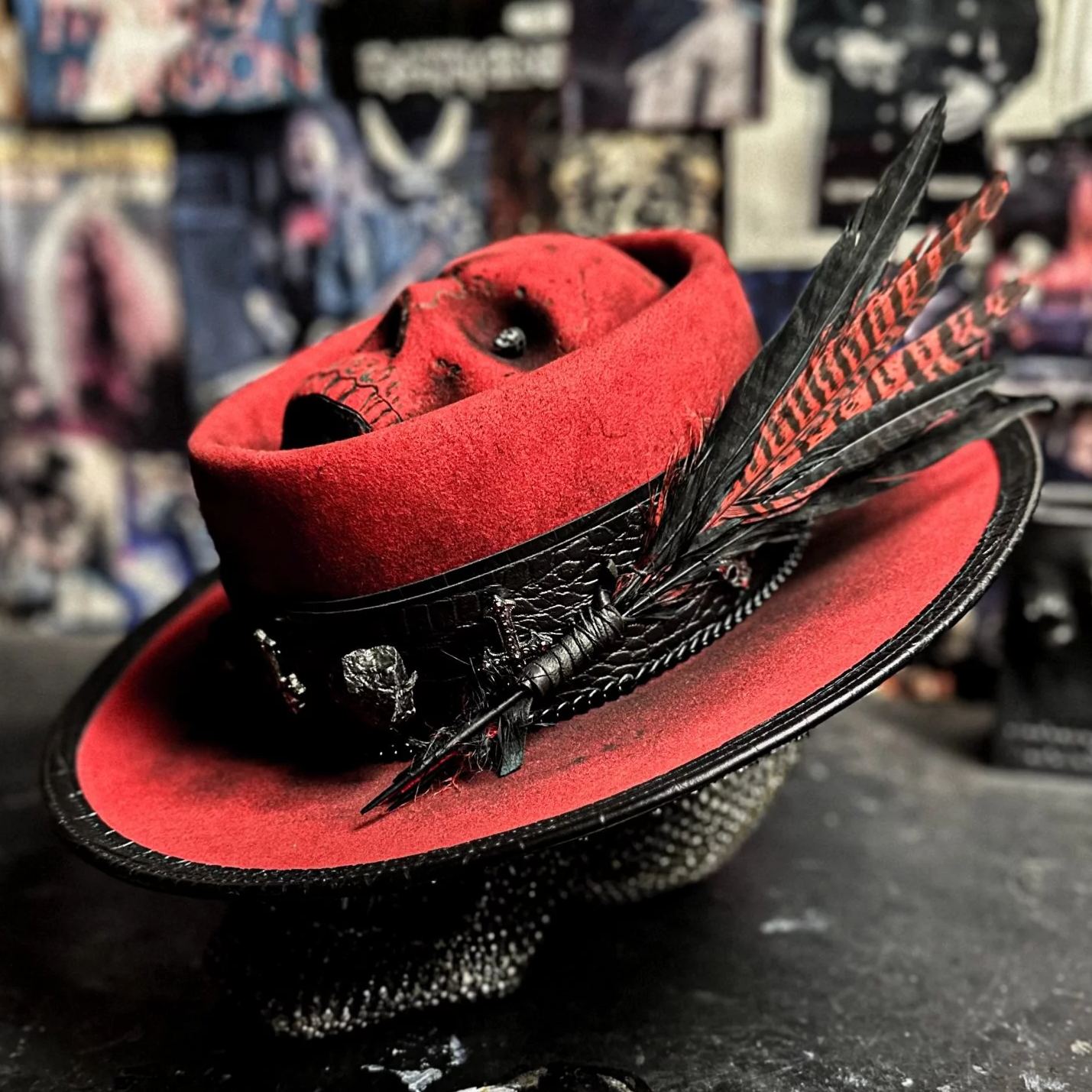 Skull Crown In Dark Red