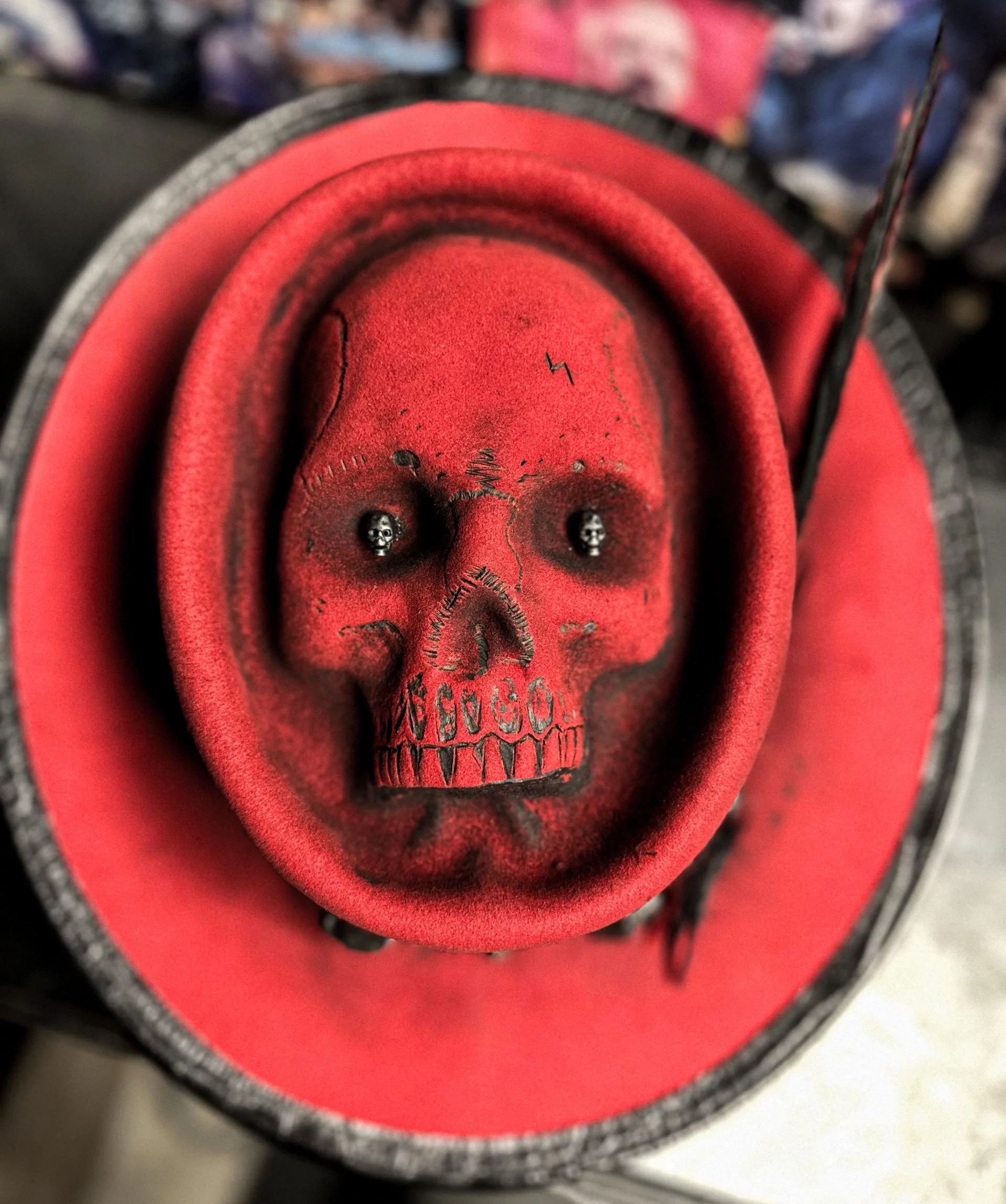 Skull Crown In Dark Red