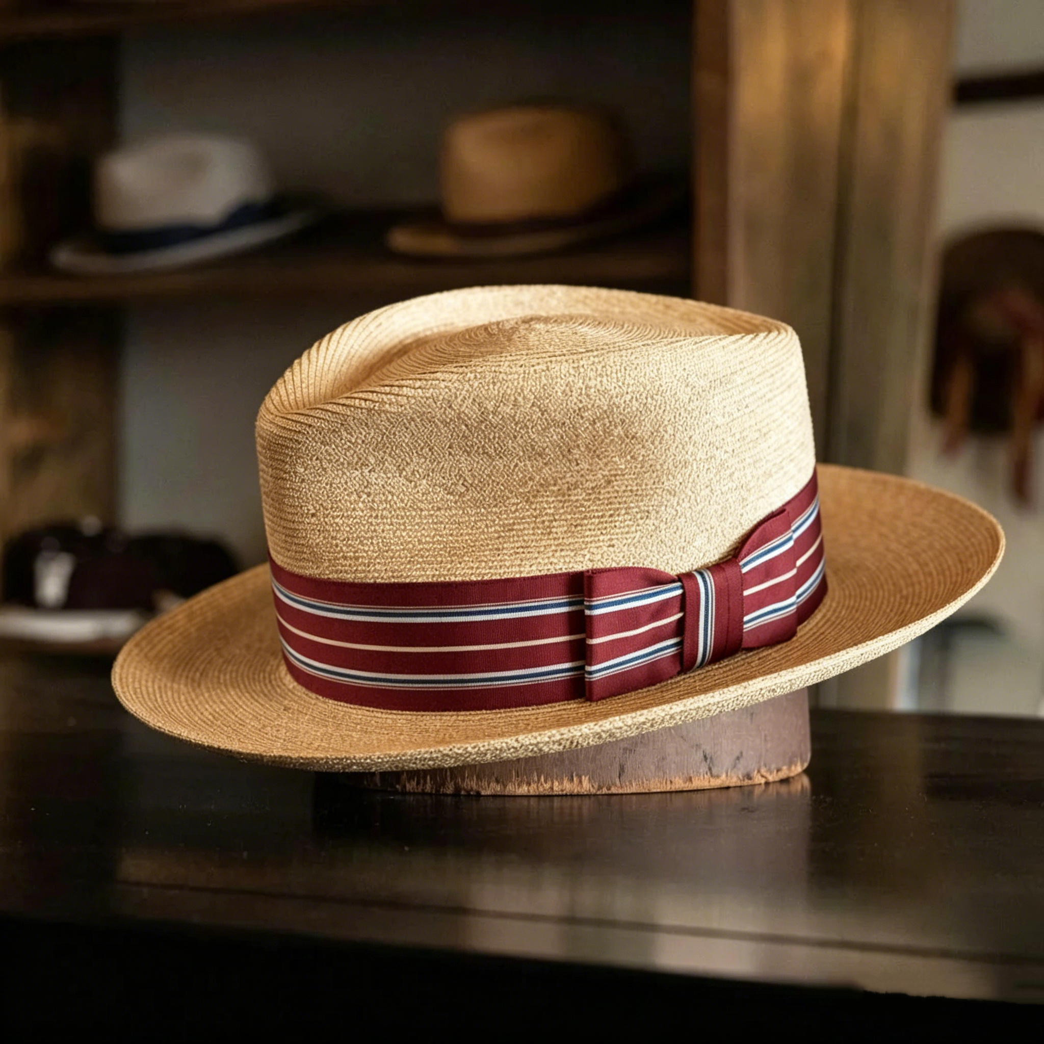 Natural Panama Hat - Red Limited Edition