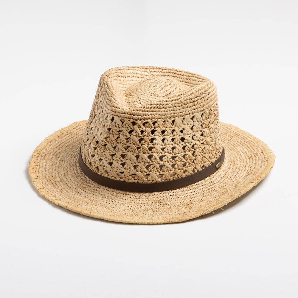 Hand-Crocheted Raffia Hat