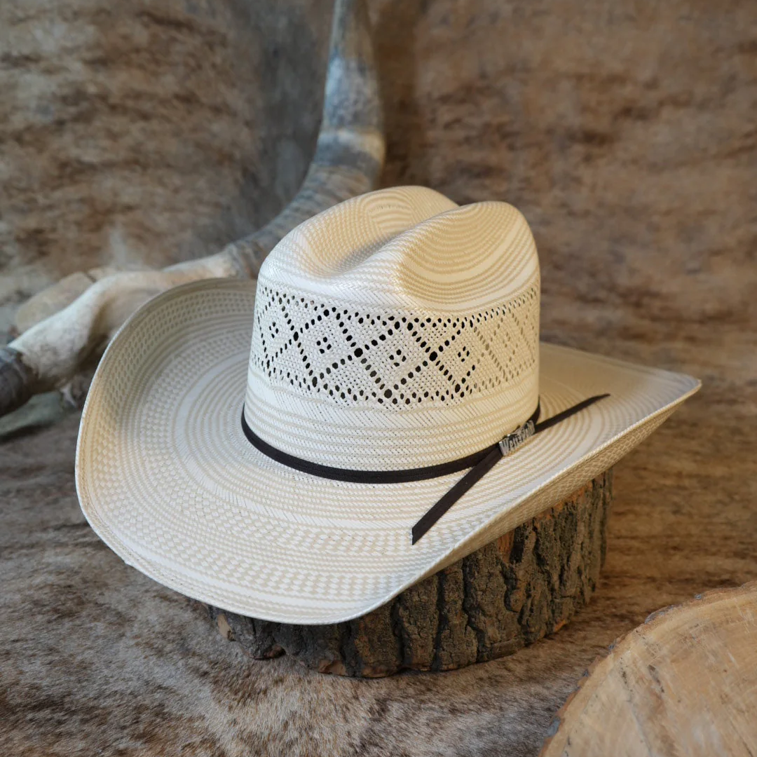 20X George Two-Tone Diamond Straw Hat