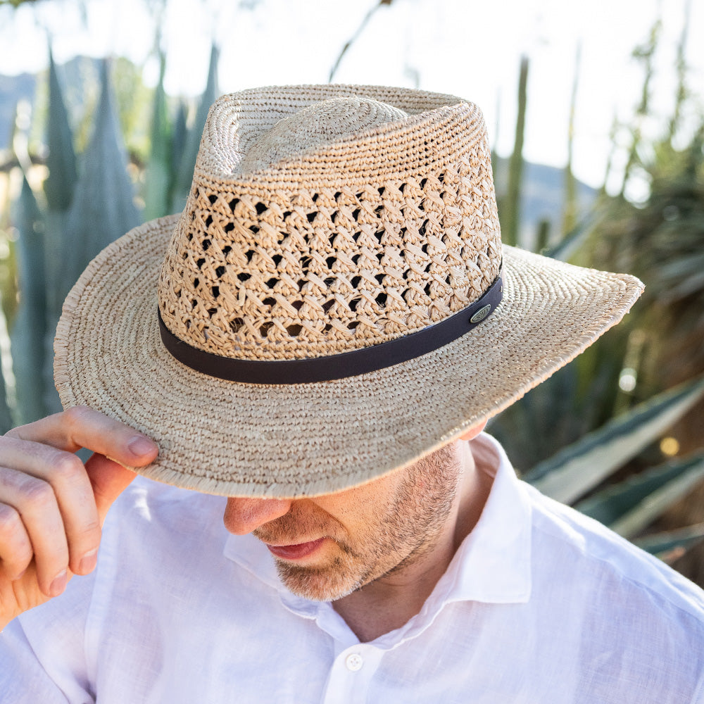 Hand-Crocheted Raffia Hat
