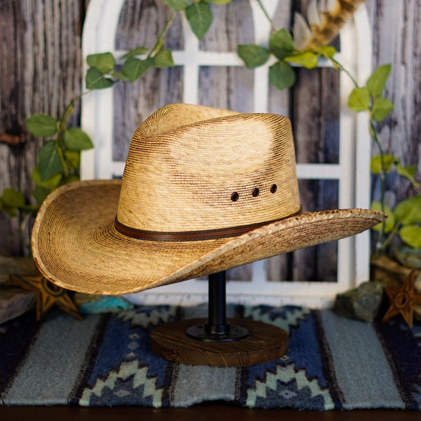 Palm Grass Western Gus Cowboy Hat