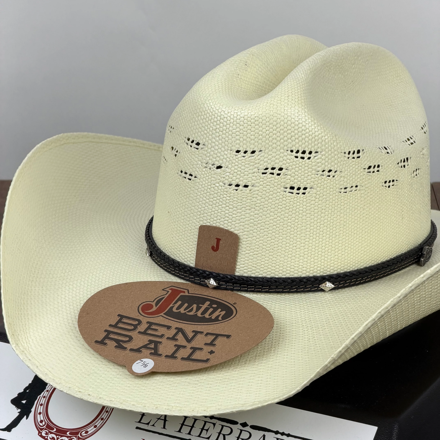 Justin Falcon Ivory Straw Hat