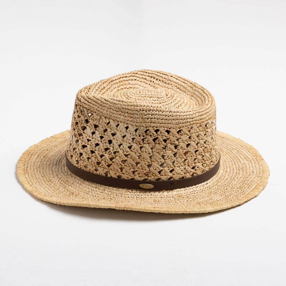 Hand-Crocheted Raffia Hat