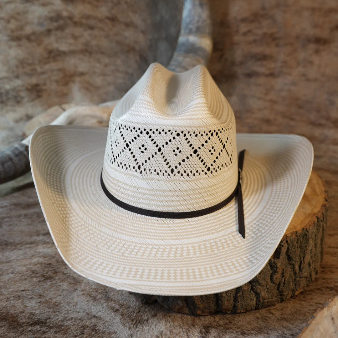 20X George Two-Tone Diamond Straw Hat
