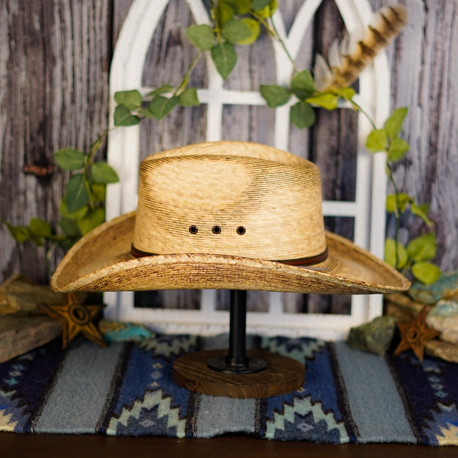 Palm Grass Western Gus Cowboy Hat