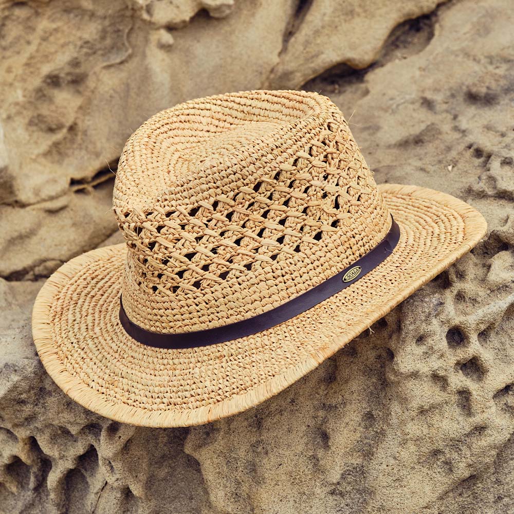 Hand-Crocheted Raffia Hat
