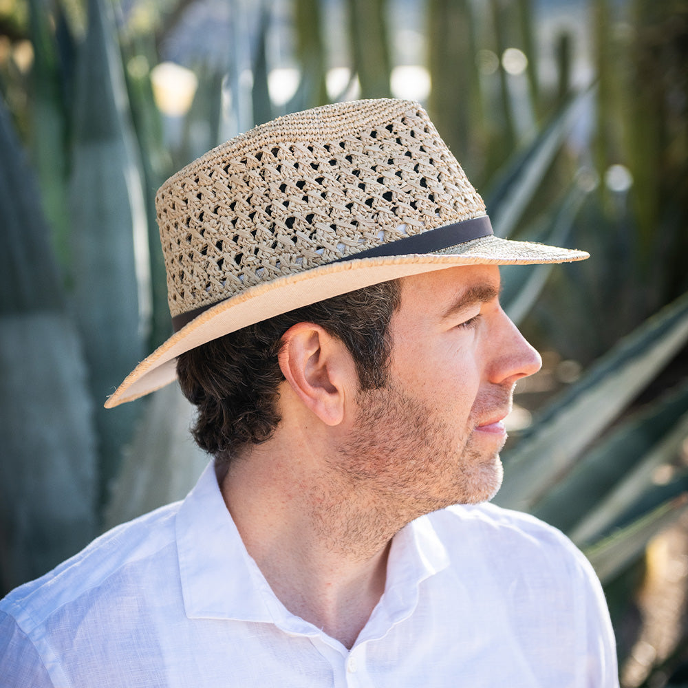 Hand-Crocheted Raffia Hat