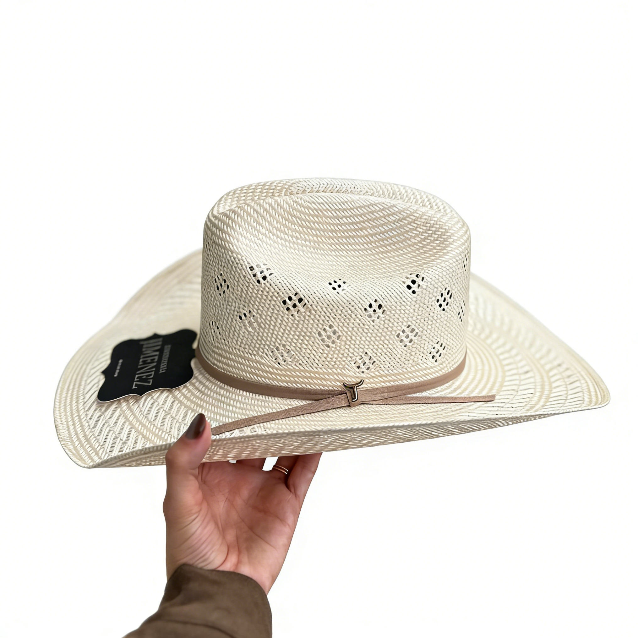 Beige Ribbon Straw Hat