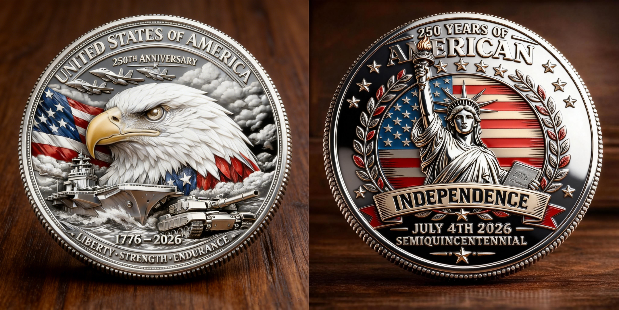 Liberty & Strength 250 Anniversary Coin