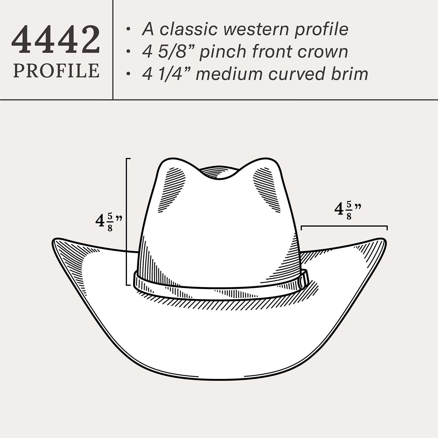 Acoustic 6X Cowboy Hat - Pinch Front Crown