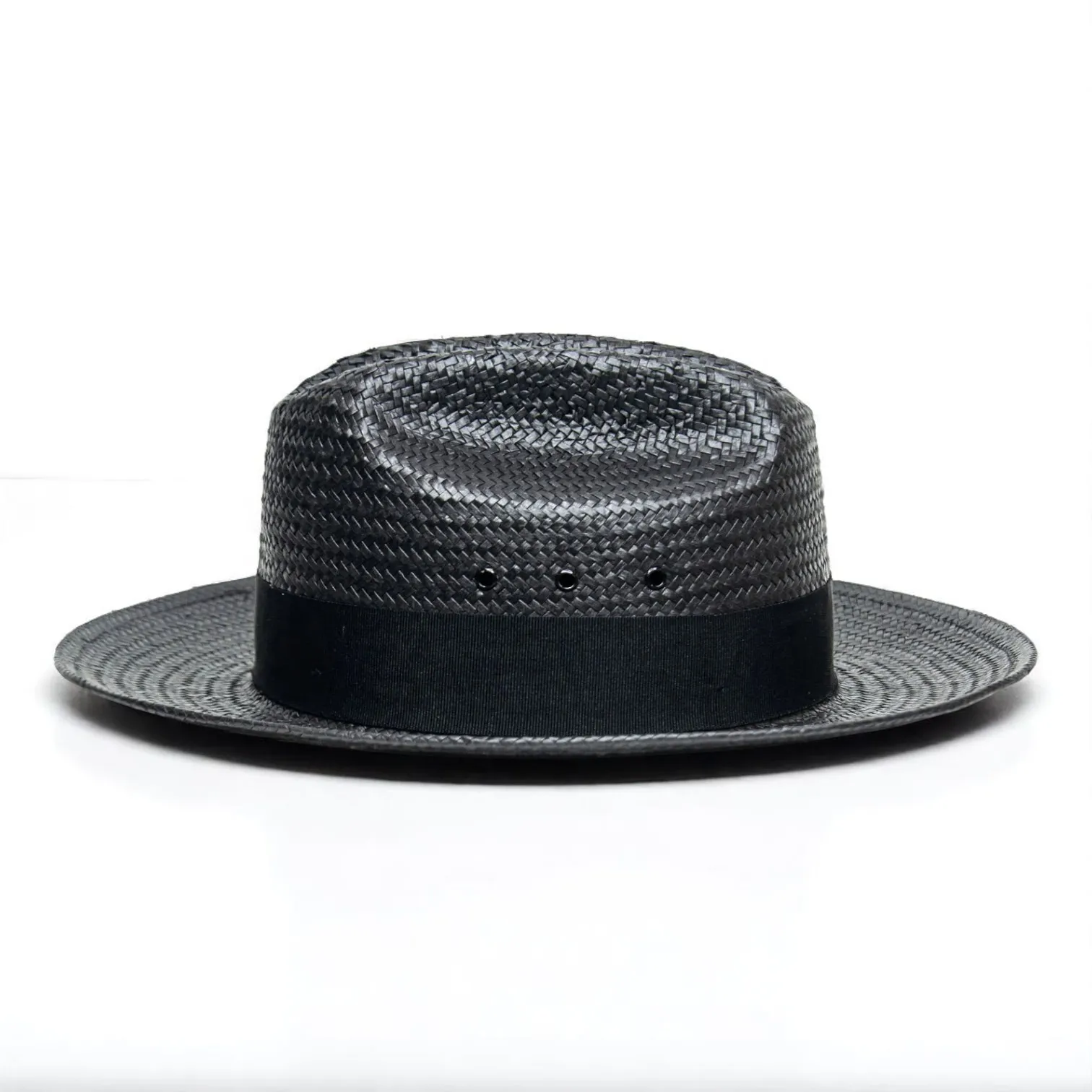 Patriotic Straw | Panama Fedora Hat - Black