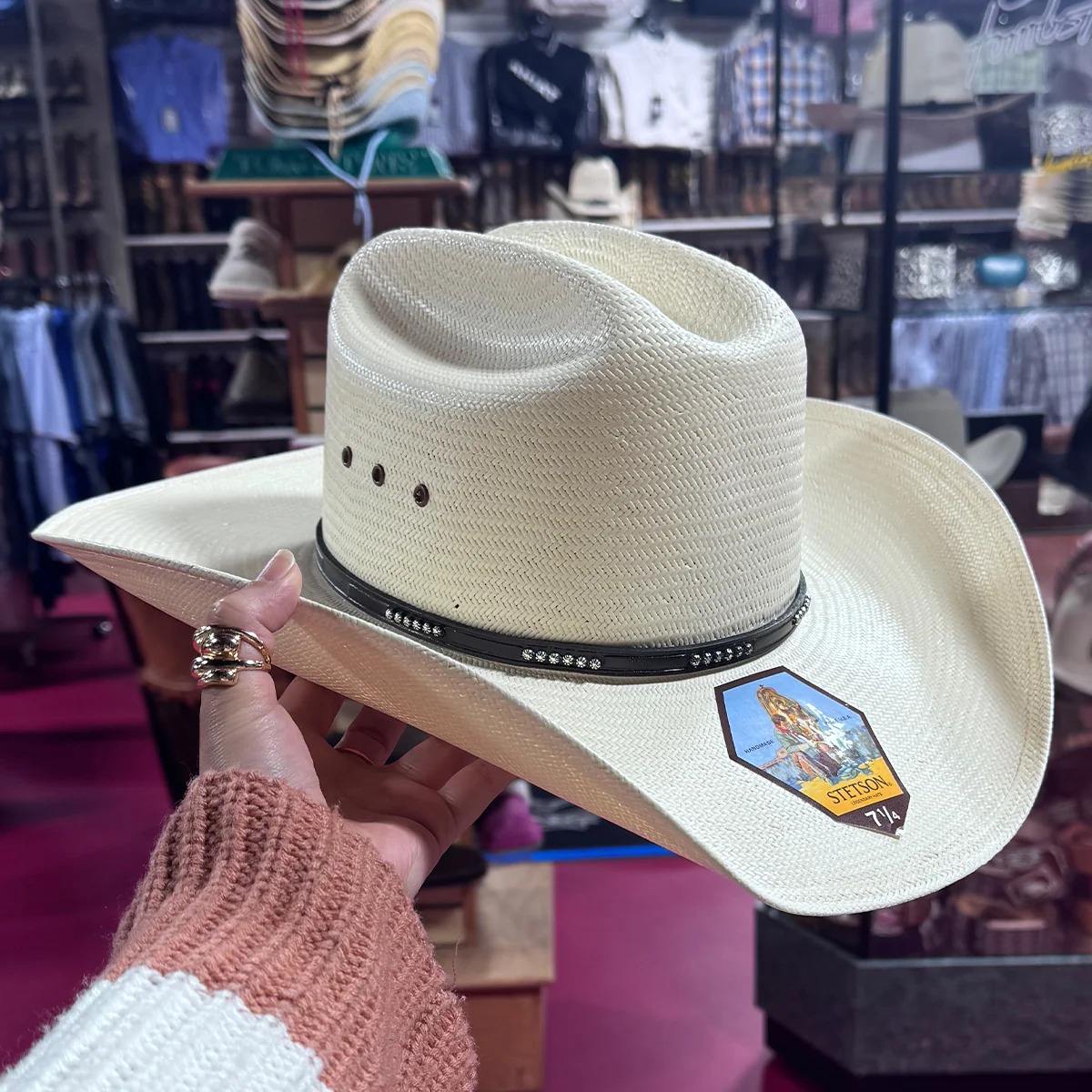BLAZING SUN STRAW WESTERN COWBOY HAT