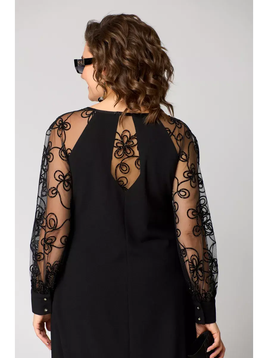 👑[S-5XL]👗Elegancka czarna seksowna koronkowa sukienka