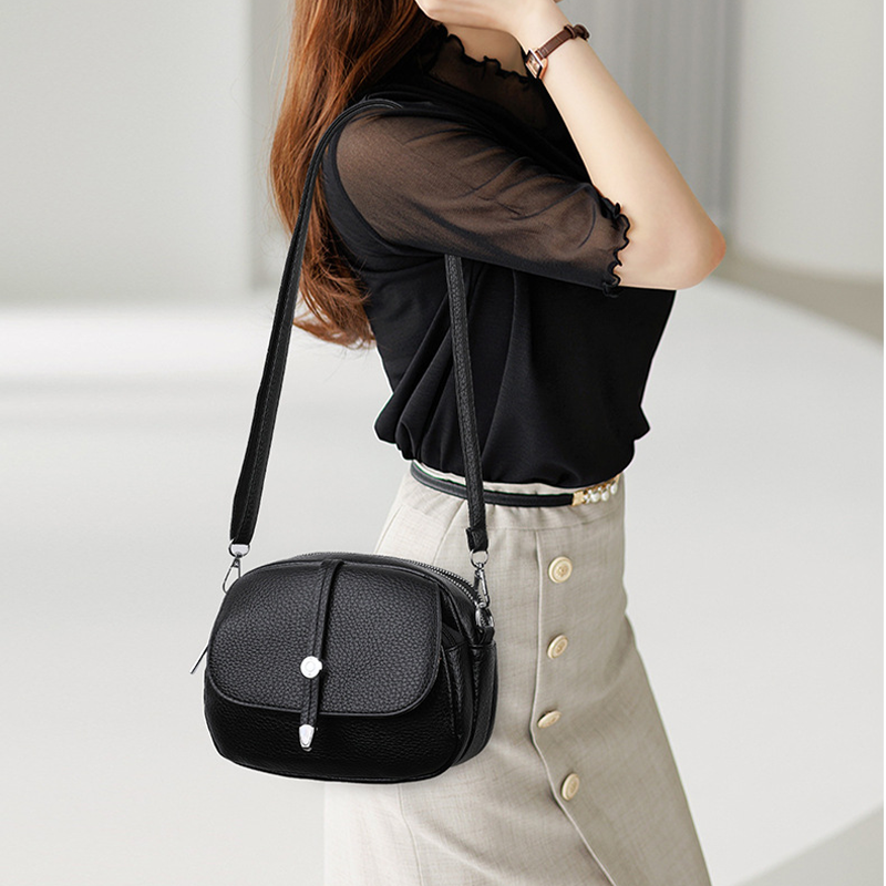 Damska lekka torba crossbody w jednolitym kolorze