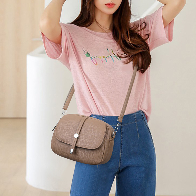 Damska lekka torba crossbody w jednolitym kolorze