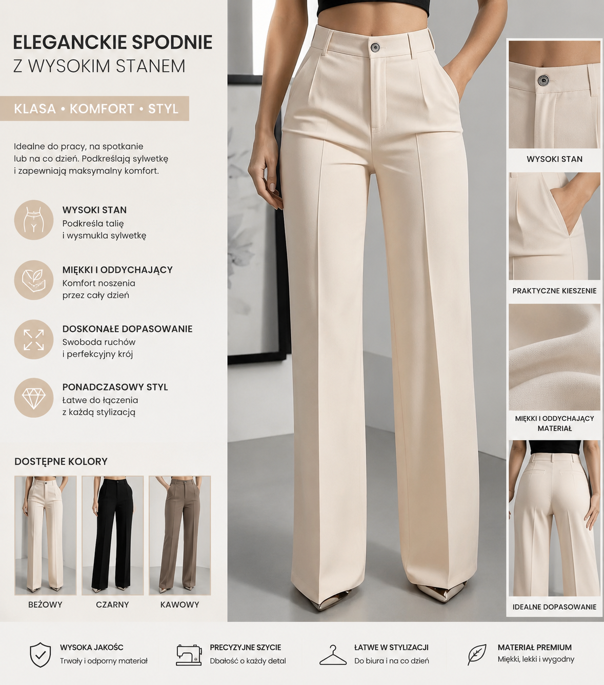 ⏳Ograniczona czasowo zniżka 50%🔥👖Spodnie damskie z wysokim stanem