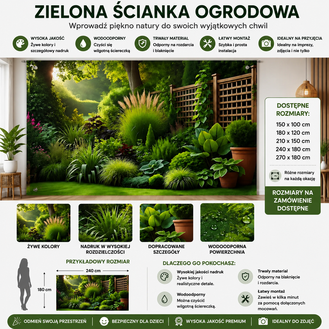 🌲🌸 Zmień swoje podwórko w zaczarowany las – jeden baner, nieskończone piękno! ✨——Tło odpowiednie do użytku zarówno wewnątrz, jak i na zewnątrz