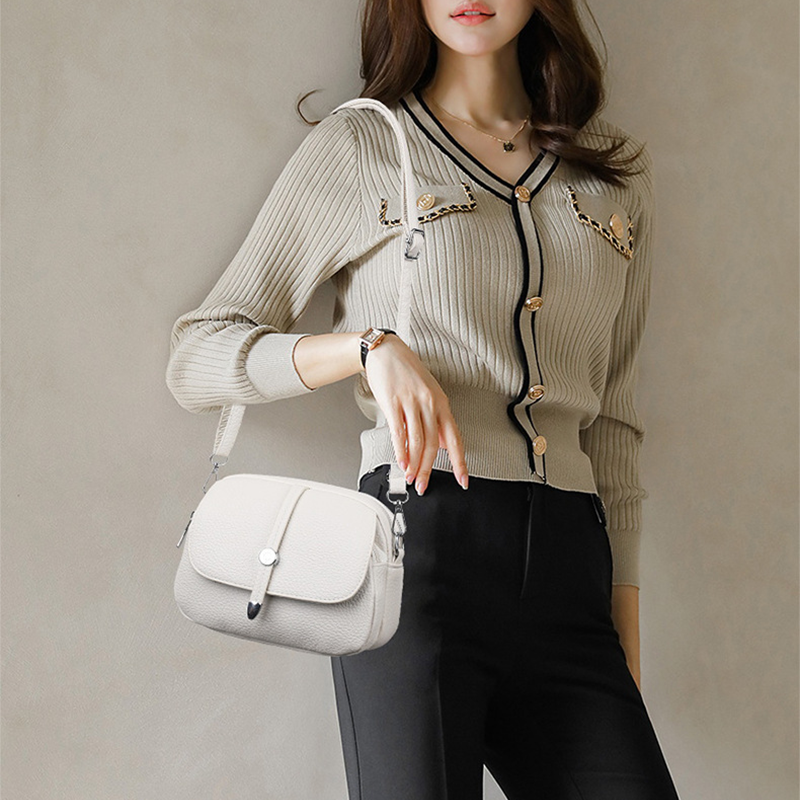 Damska lekka torba crossbody w jednolitym kolorze