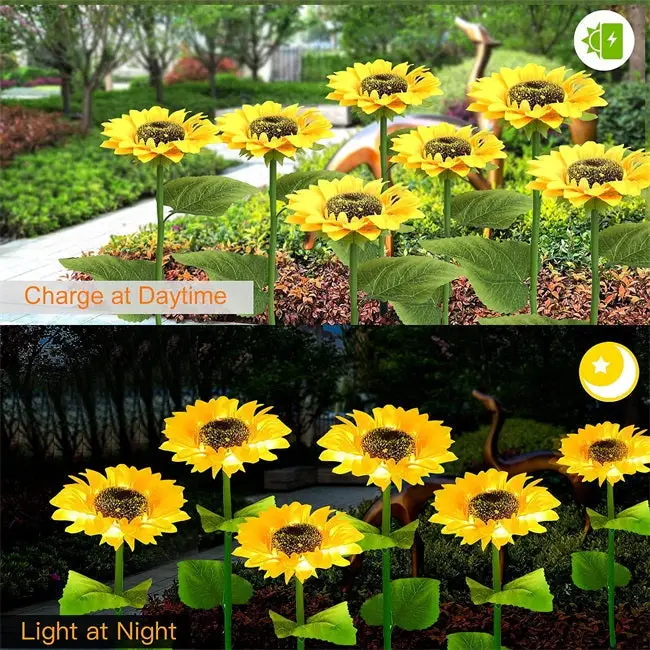 🌻 Ograniczona czasowo zniżka 50%! ✨ Lampa solarna Sunflower – automatyczne włączanie/wyłączanie, 14 godzin ciągłego światła, wodoodporność IP65 ☀️