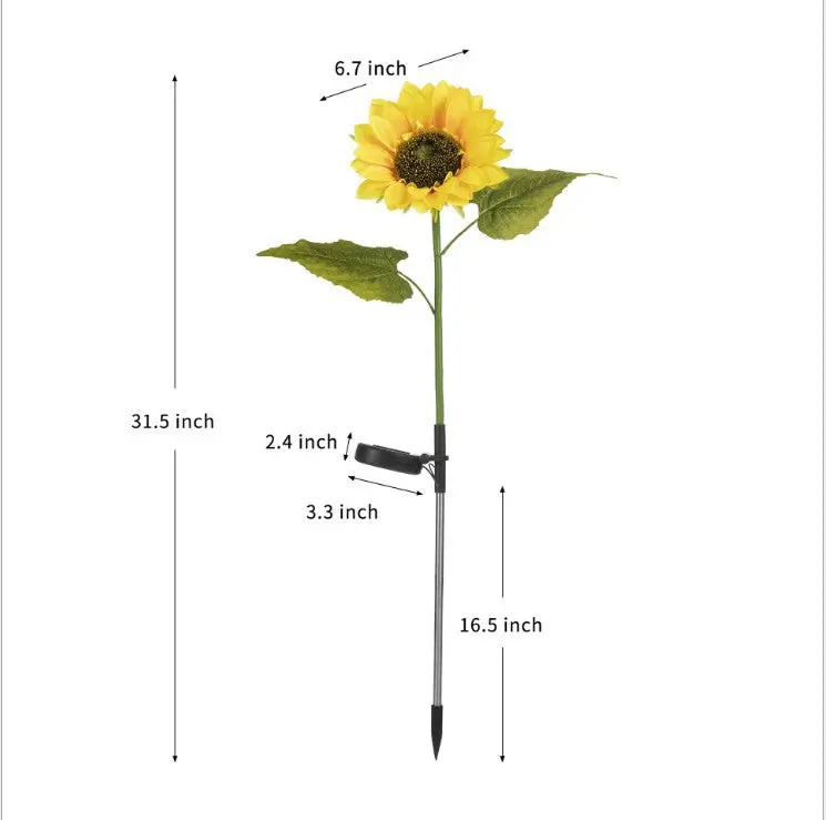 🌻 Ograniczona czasowo zniżka 50%! ✨ Lampa solarna Sunflower – automatyczne włączanie/wyłączanie, 14 godzin ciągłego światła, wodoodporność IP65 ☀️