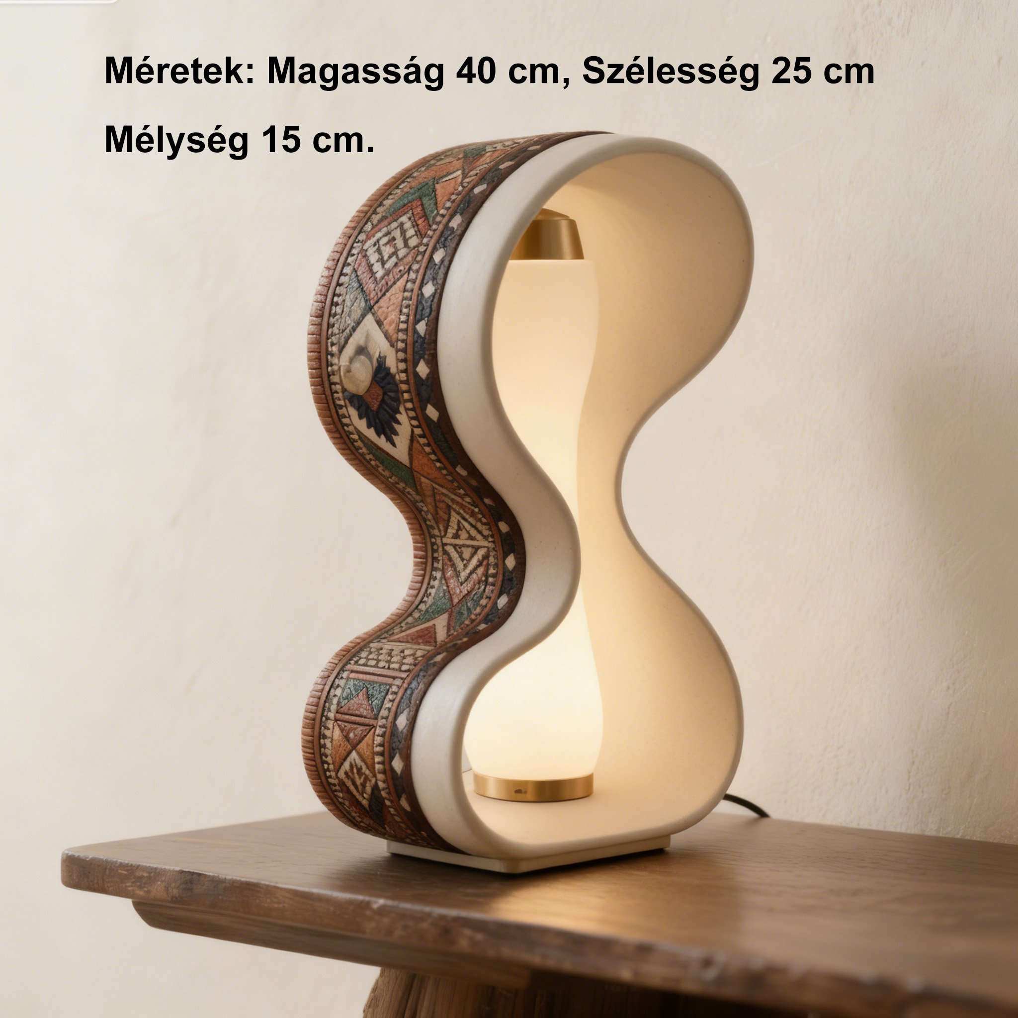 Hangulatos rezgő f&eacute;nyhat&aacute;s ker&aacute;mia l&aacute;mp&aacute;val