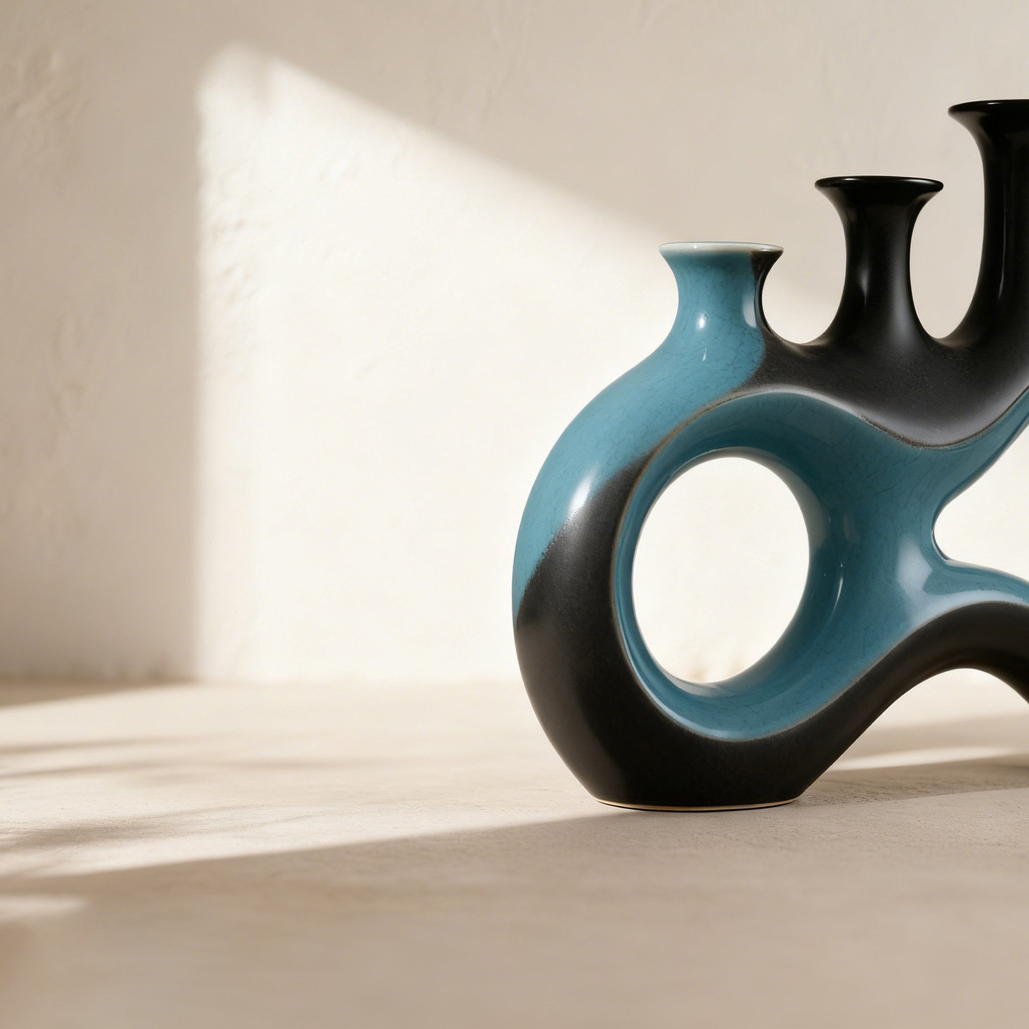 K&eacute;zműves ker&aacute;mia v&aacute;za egyedi form&aacute;val &eacute;s t&ouml;bb ny&iacute;l&aacute;ssal