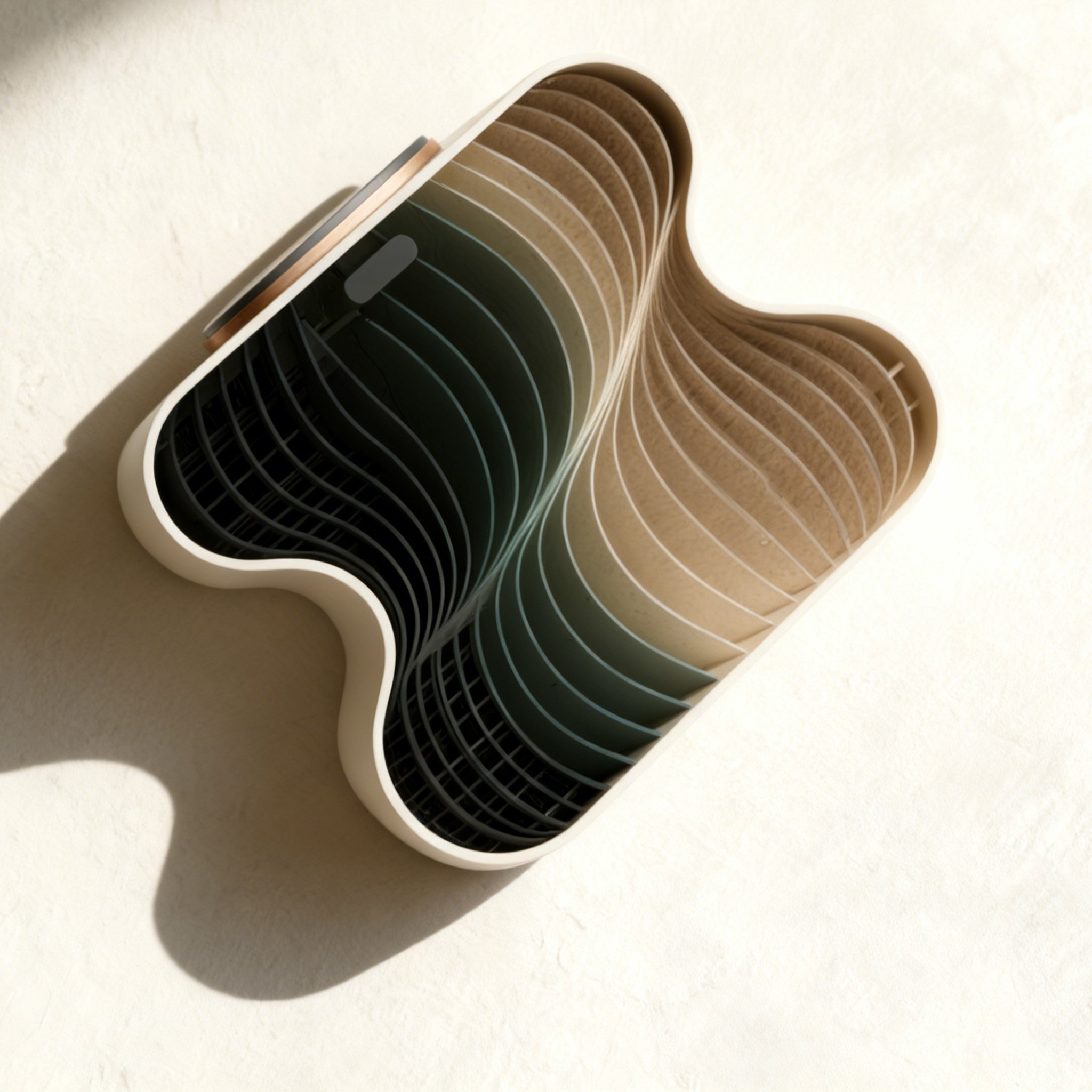 Hullámos hőlégfúvó gép működés közben