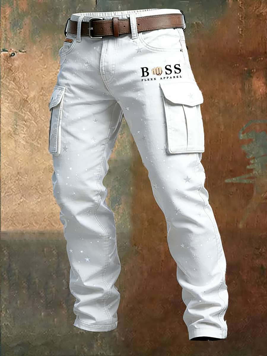 Men's Retro Business Style Casual Work Trousers